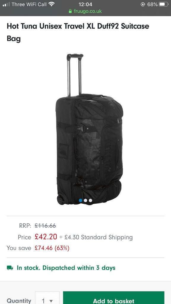 hot tuna travel xl duffle bag